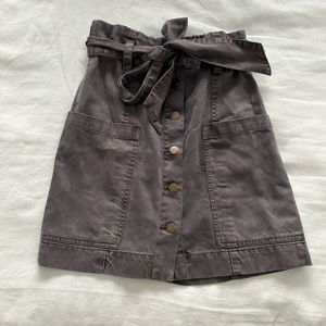 Young Fabulous & Broke Gray Button Front Skirt Size XS